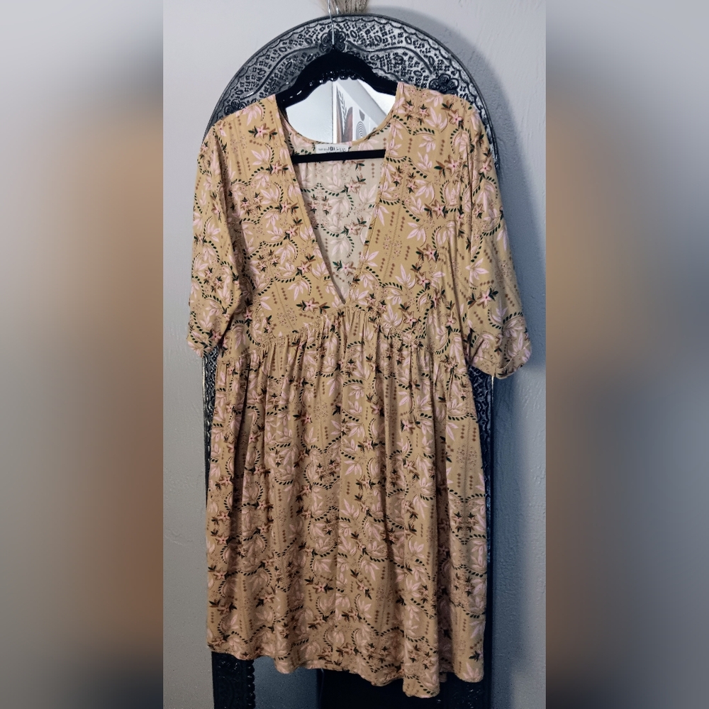 ✨️NATURAL LIFE BOHO TUNIC TOP DRESS W/ Pockets! SZ. L-XL-Flowy!
